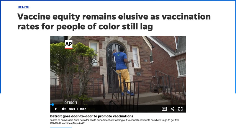 Vaccine equity remains elusive as vaccination rates for people of color still lag